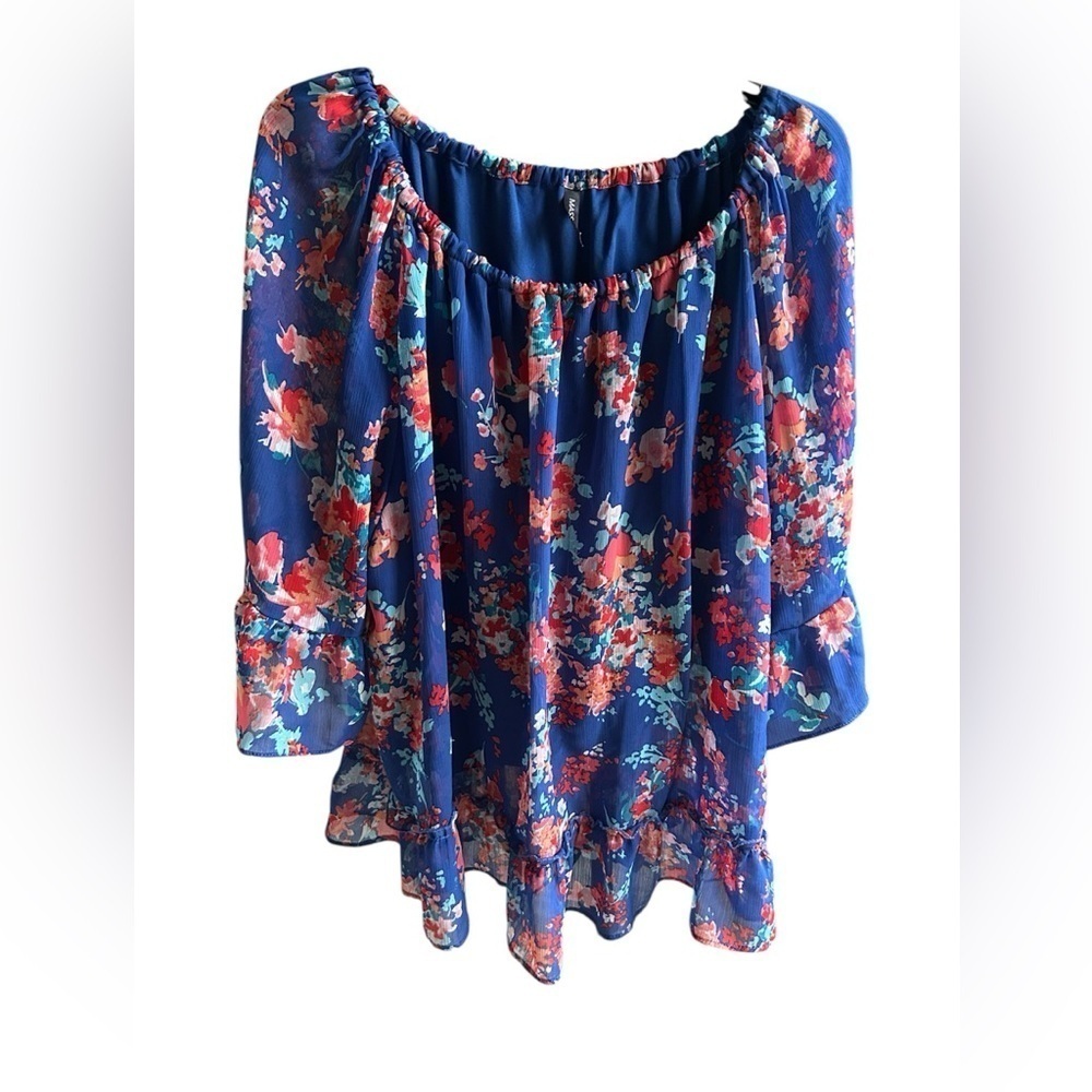 Massini Women’s Plus Size Floral Blouse
